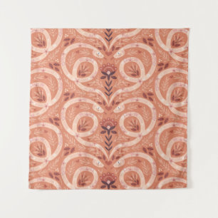 Folk Bloemenslang: symmetrisch  Wandkleed