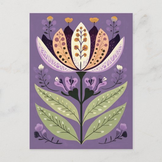 Folk Bloom No.255 Briefkaart (Voorkant)