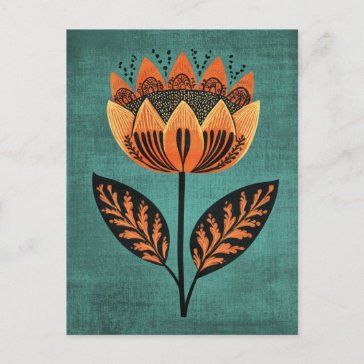 Folk Bloom No.256 Briefkaart (Voorkant)