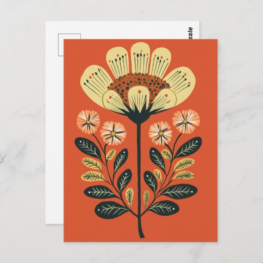 Folk Bloom No.258 Briefkaart (Voorkant / Achterkant)