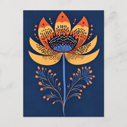 Folk Bloom No.261 Briefkaart (Voorkant)