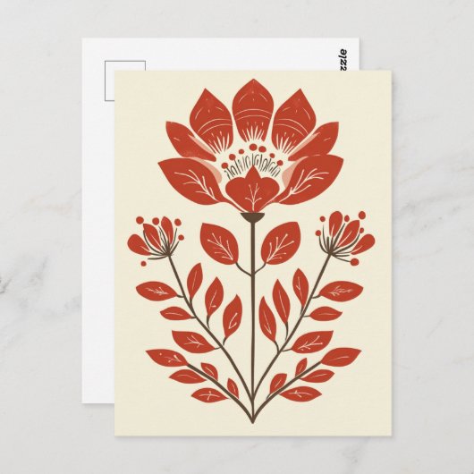 Folk Bloom No.262 Briefkaart (Voorkant / Achterkant)