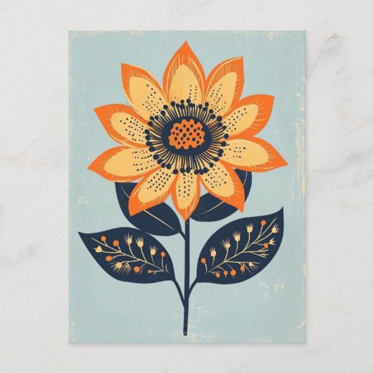 Folk Bloom No.273 Briefkaart (Voorkant)