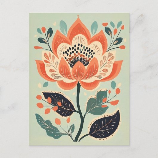 Folk Bloom No.275 Briefkaart (Voorkant)