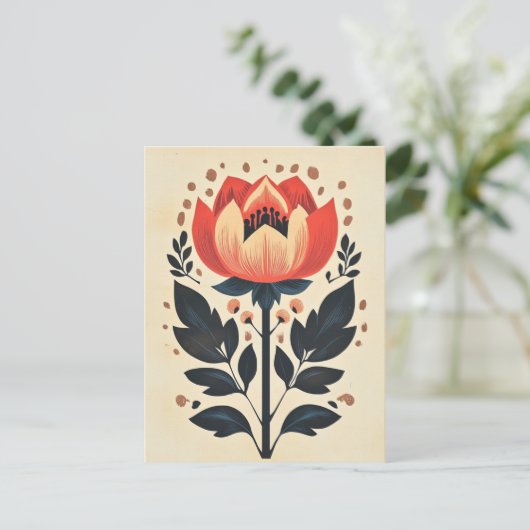 Folk Bloom No.277 Briefkaart (Staand voorkant)