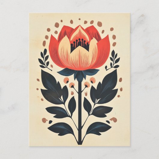 Folk Bloom No.277 Briefkaart (Voorkant)