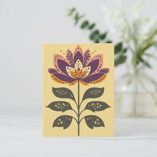 Folk Bloom No.279 Briefkaart (Staand voorkant)