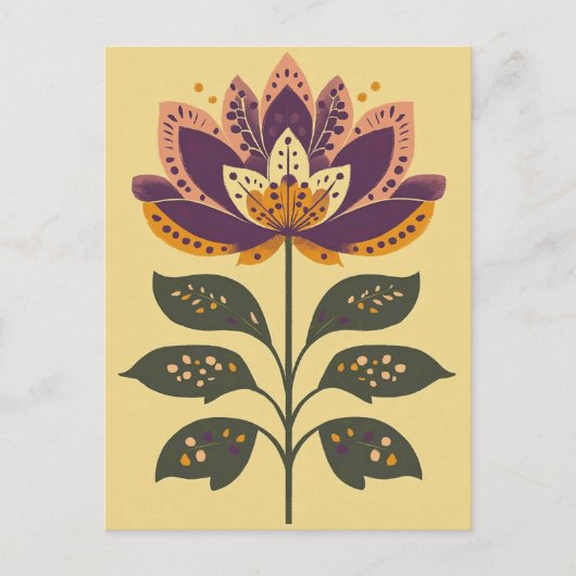 Folk Bloom No.279 Briefkaart (Voorkant)