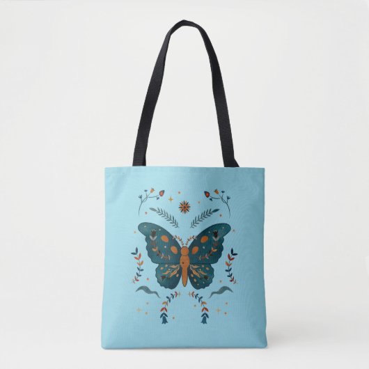 Folk Butterfly Custom Canvas tas (Voorkant)