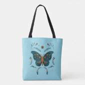 Folk Butterfly Custom Canvas tas (Achterkant)