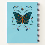 Folk Butterfly Custom Notitieboek – Tekst en kleur (Achterkant)