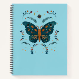 Folk Butterfly Custom Notitieboek – Tekst en kleur