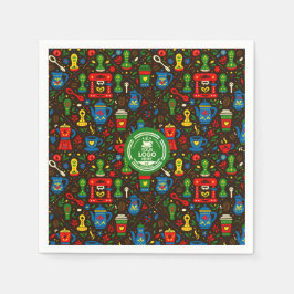 Folk coffee logo badge cafe servet