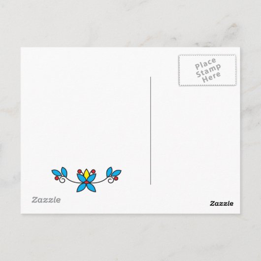 Folk Costume Briefkaart (Achterkant)