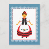 Folk Costume Briefkaart (Voorkant)