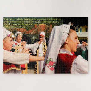 Folk Dancers in Tuzla Bosnia Large Legpuzzel