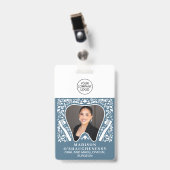 Folk Dentist logo Modern Business Photo Badge (Front with Clip)