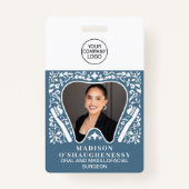 Folk Dentist logo Modern Business Photo Badge (Voorkant)