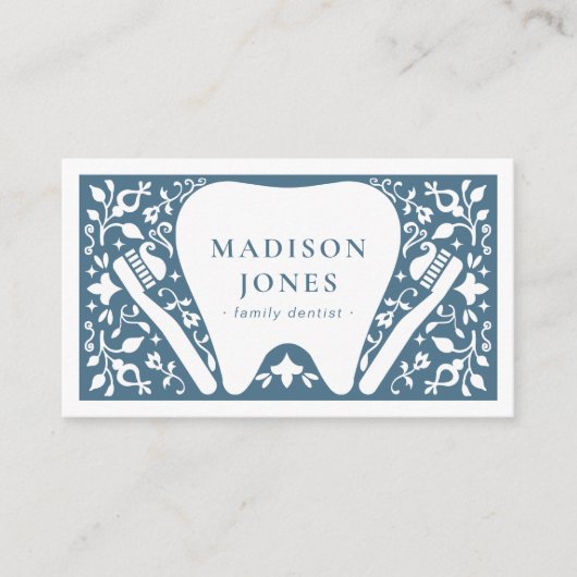 Folk Dentist logo Modern Visitekaartje (Voorkant)