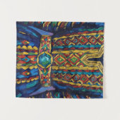 Folk design creatie met veel kleuren wandkleed (Voorkant (horizontaal))