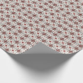 Folk Diamond Cross Stitch Seamless Pattern Cadeaupapier (Hoek)