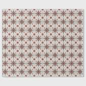 Folk Diamond Cross Stitch Seamless Pattern Cadeaupapier (Vlak)