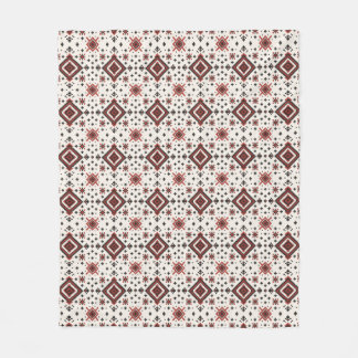 Folk Diamond Cross Stitch Seamless Pattern Fleece Deken