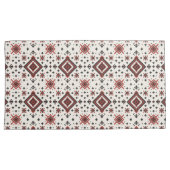Folk Diamond Cross Stitch Seamless Pattern Kussensloop (Voorkant-Rechts)
