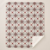 Folk Diamond Cross Stitch Seamless Pattern Sherpa Deken (Voorkant)