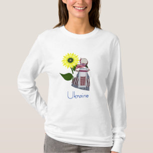 Folk Doll met zonnebloem, Motanka. T-shirt