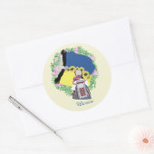 Folk Doll, pop amulet. Motanka. Ronde Sticker (Envelop)