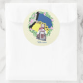Folk Doll, pop amulet. Motanka. Ronde Sticker (Tas)