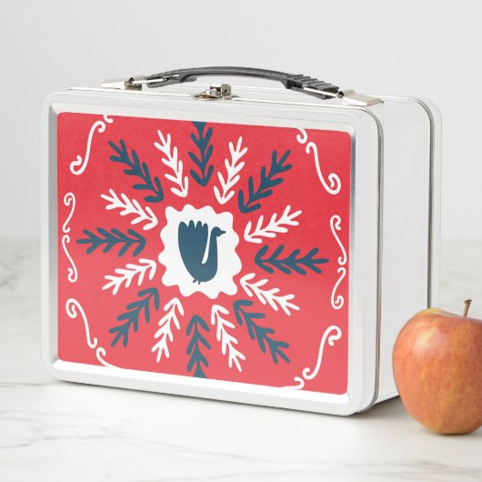 Folk Doodle Art Kerst Tegel (In situ)