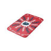Folk Doodle Art Kerst Tegel Badmat (Gekanteld)