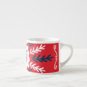 Folk Doodle Art Kerst Tegel Espresso Kop (Rechts)