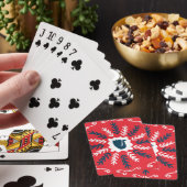Folk Doodle Art Kerst Tegel Pokerkaarten (Insitu)