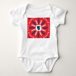 Folk Doodle Art Kerst Tegel Romper