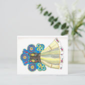 Folk Dress Traditional Poolse Costume Waterverf Briefkaart (Staand voorkant)
