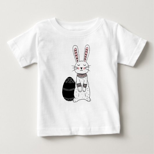 Folk Easter Bunny Rabbit Baby T-Shirt (Voorkant)
