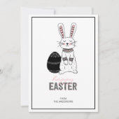 Folk Easter Bunny Rabbit Card Feestdagenkaart (Voorkant)