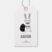 Folk Easter Bunny Rabbit Gift Label Cadeaulabel (Voorkant)