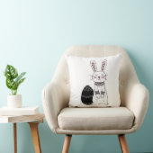 Folk Easter Bunny Rabbit Sierkussen (Stoel)