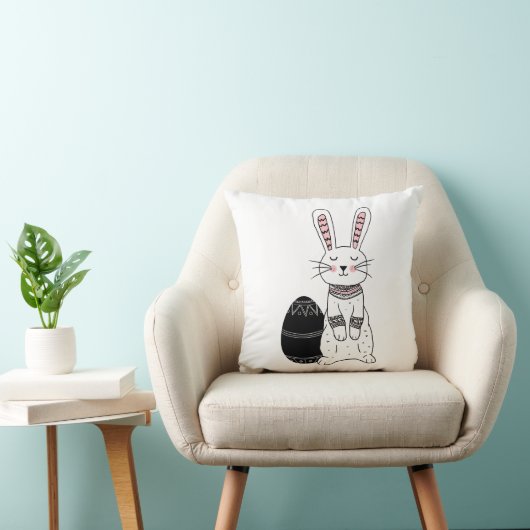 Folk Easter Bunny Rabbit Sierkussen (Stoel)