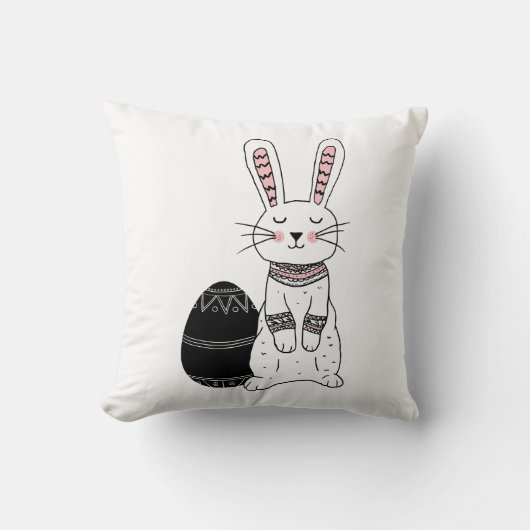 Folk Easter Bunny Rabbit Sierkussen (Voorkant)