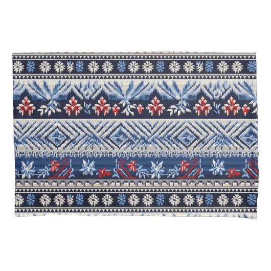 Folk Embroidery Stripe Pattern Kussensloop (Voorkant)