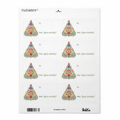 Folk Enchantment: Kerstboom cadeau Label Sticker (Full Sheet)