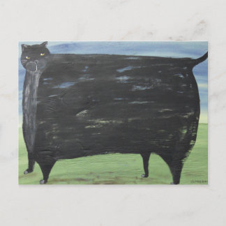 Folk Fat Cat Briefkaart