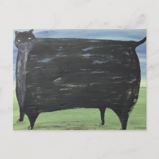 Folk Fat Cat Briefkaart (Voorkant)