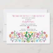 Folk Fiesta Baby Shower Uitnodiging Waterverf Cact (Voorkant)