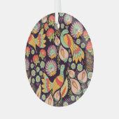 Folk Floral Birds Ornament (Voorkant links)